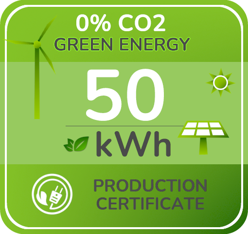 The Green Website Zero CO2 Certificate 50kwh